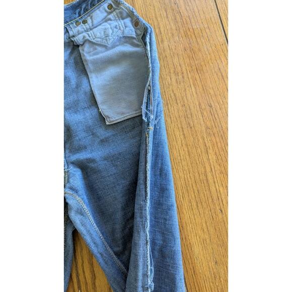 1950’s Lady Levis 701 Big E Selvedge Denim Blue Jeans Talon Zipper Altered 26 - Picture 6 of 16